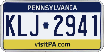 PA license plate KLJ2941