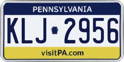 PA license plate KLJ2956