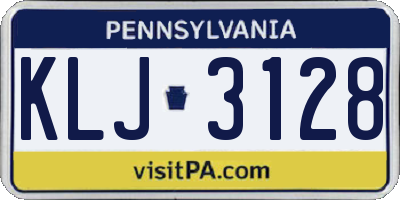 PA license plate KLJ3128