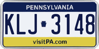 PA license plate KLJ3148