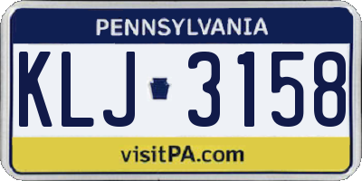 PA license plate KLJ3158