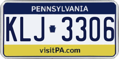 PA license plate KLJ3306