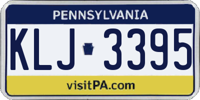 PA license plate KLJ3395