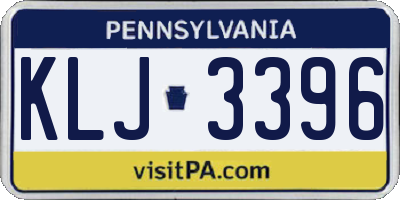 PA license plate KLJ3396