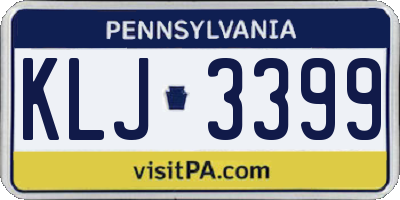 PA license plate KLJ3399