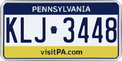 PA license plate KLJ3448