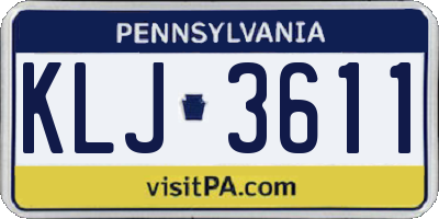 PA license plate KLJ3611