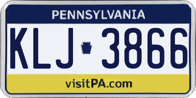 PA license plate KLJ3866