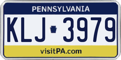 PA license plate KLJ3979