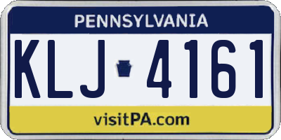 PA license plate KLJ4161
