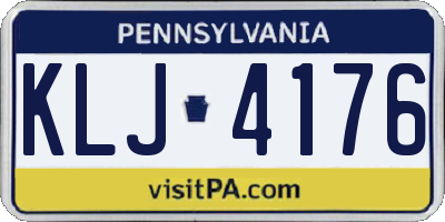PA license plate KLJ4176