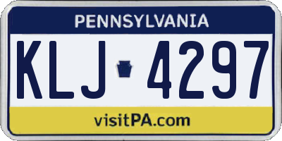 PA license plate KLJ4297