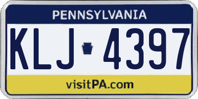 PA license plate KLJ4397