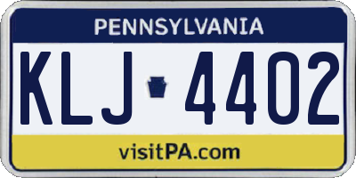 PA license plate KLJ4402