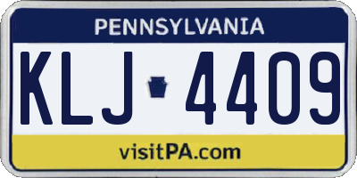 PA license plate KLJ4409