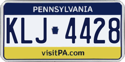 PA license plate KLJ4428