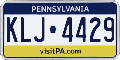 PA license plate KLJ4429