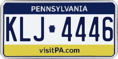 PA license plate KLJ4446