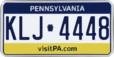 PA license plate KLJ4448