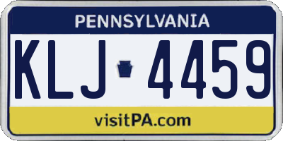 PA license plate KLJ4459