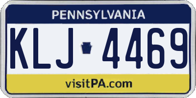 PA license plate KLJ4469