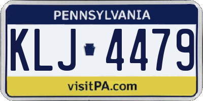 PA license plate KLJ4479