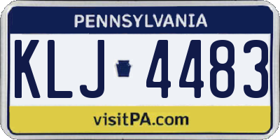 PA license plate KLJ4483
