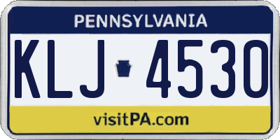 PA license plate KLJ4530