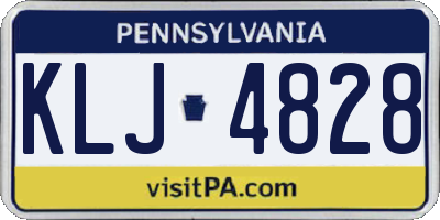 PA license plate KLJ4828
