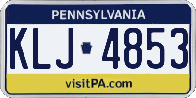 PA license plate KLJ4853
