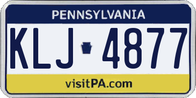 PA license plate KLJ4877