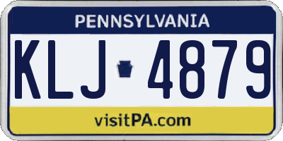 PA license plate KLJ4879