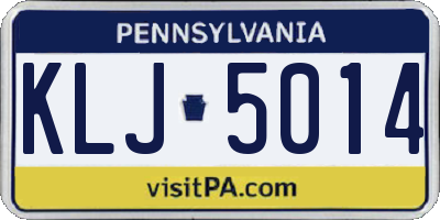 PA license plate KLJ5014
