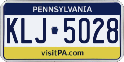 PA license plate KLJ5028