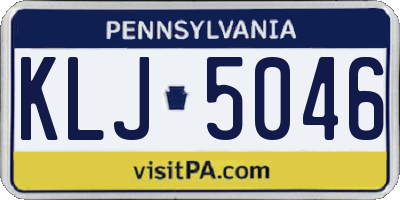 PA license plate KLJ5046