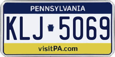 PA license plate KLJ5069