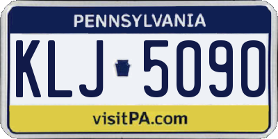 PA license plate KLJ5090