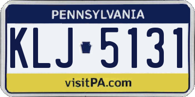 PA license plate KLJ5131