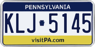 PA license plate KLJ5145