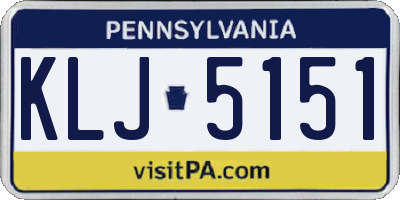 PA license plate KLJ5151