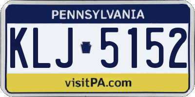 PA license plate KLJ5152