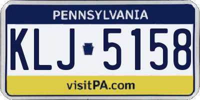 PA license plate KLJ5158