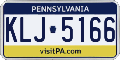 PA license plate KLJ5166