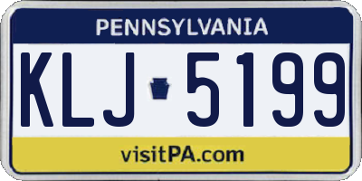 PA license plate KLJ5199
