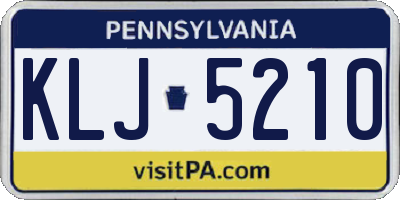 PA license plate KLJ5210