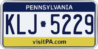 PA license plate KLJ5229