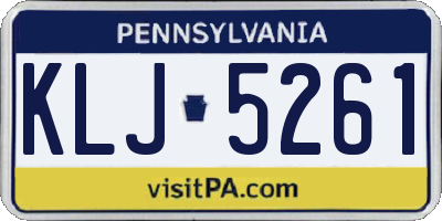 PA license plate KLJ5261
