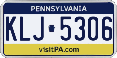 PA license plate KLJ5306