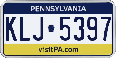 PA license plate KLJ5397
