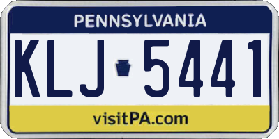 PA license plate KLJ5441